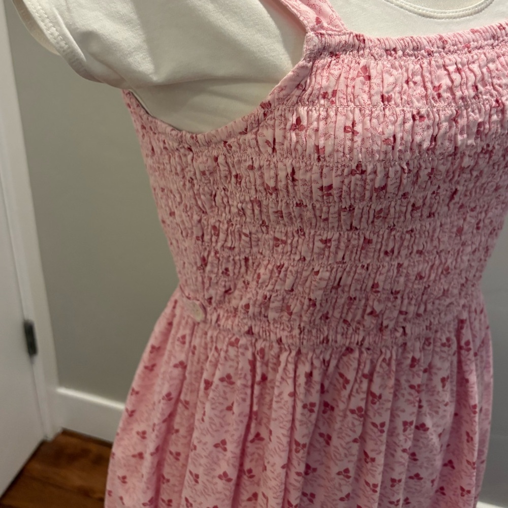 Pink Smocked April Cornell Maxi Dress Size Small EUC Soft Comfy